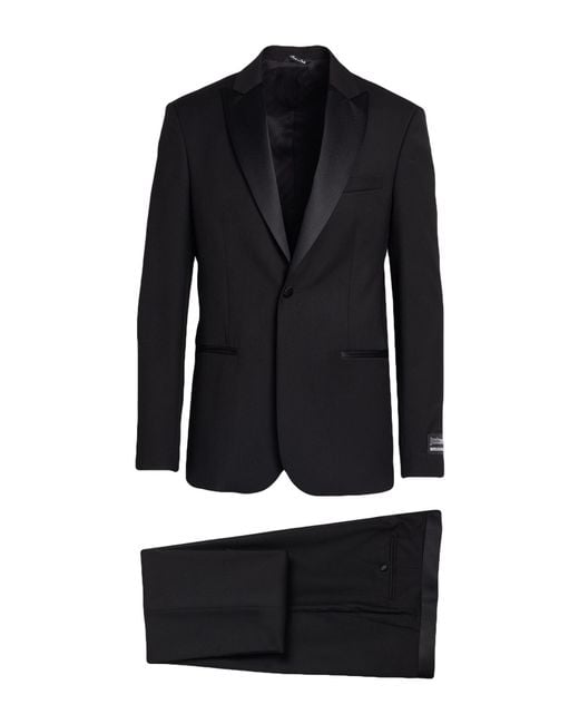 Just Cavalli Black Suit Polyester, Viscose for men