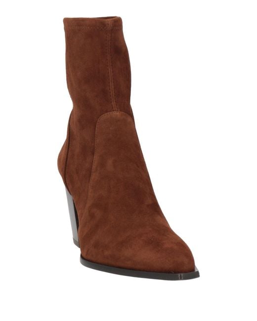 Stuart Weitzman Brown Ankle Boots Leather