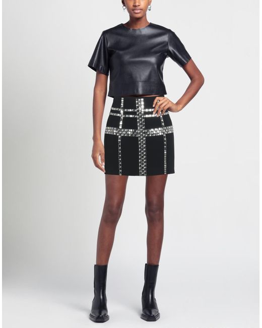 David Koma Black Mini Skirt
