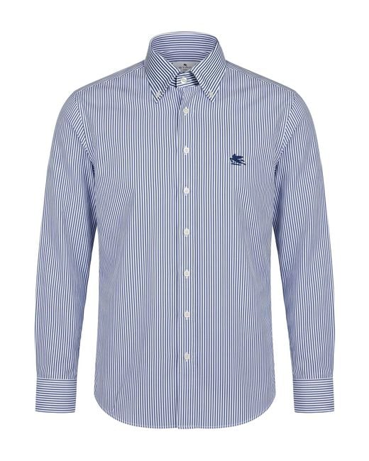 Etro Blue Shirt Cotton for men