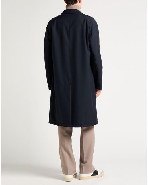 Lardini Blue Midnight Overcoat & Trench Coat Polyester, Wool for men