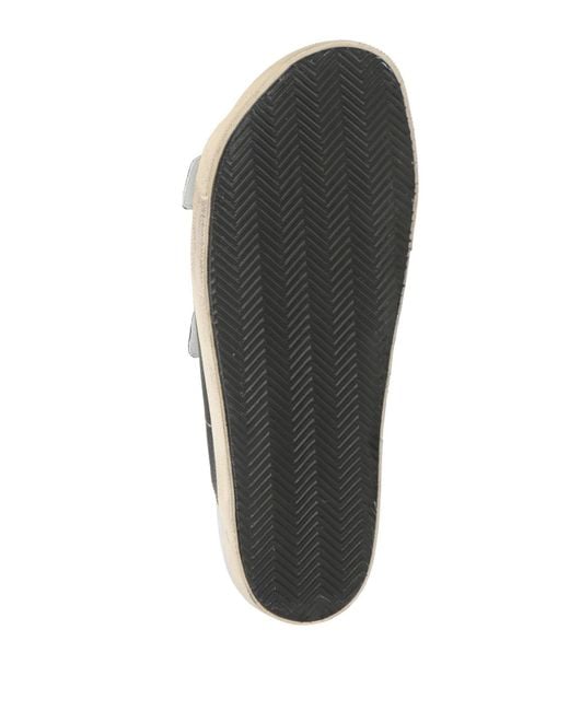 HIDNANDER Black Sandals Leather for men