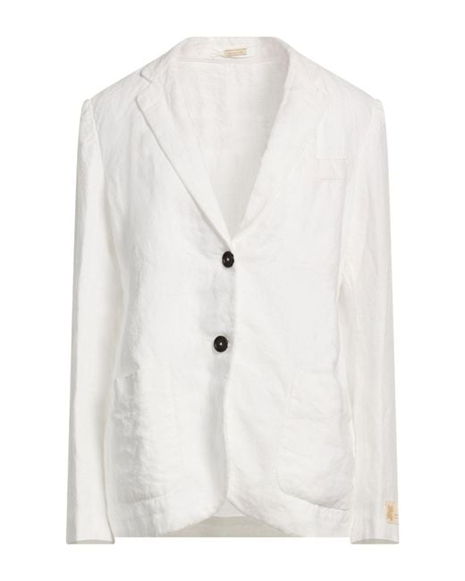 Massimo Alba White Blazer Linen