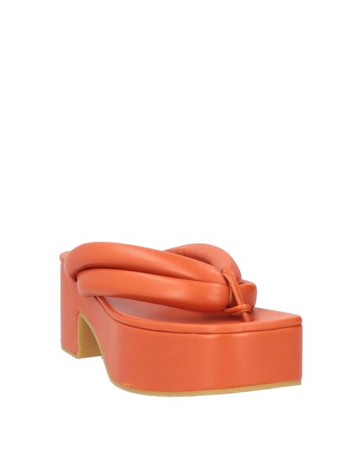 Dries Van Noten Orange Thong Sandal