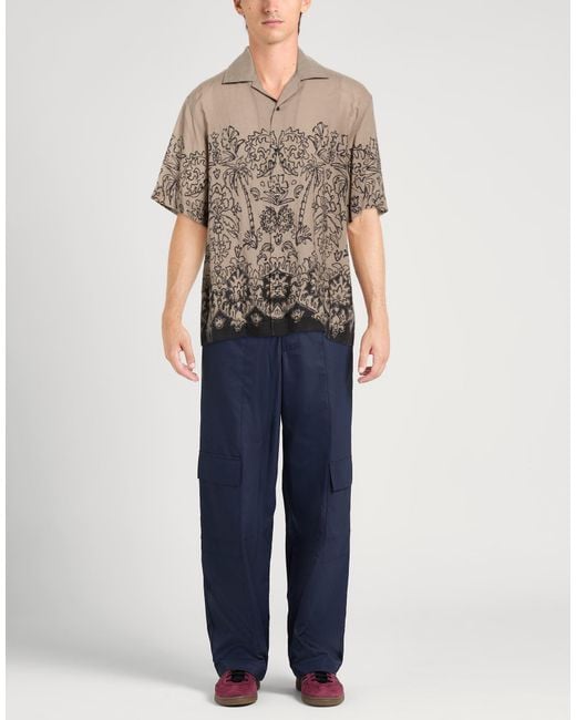 HUGO Gray Shirt Linen, Lyocell for men