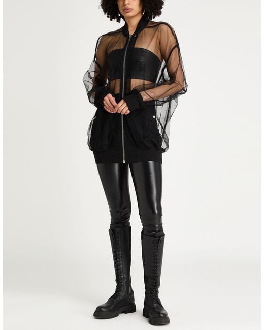 Rick Owens Black Jacket Polyamide, Wool