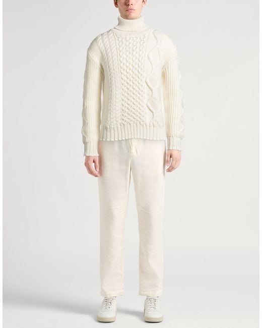 Moncler White Turtleneck Virgin Wool for men