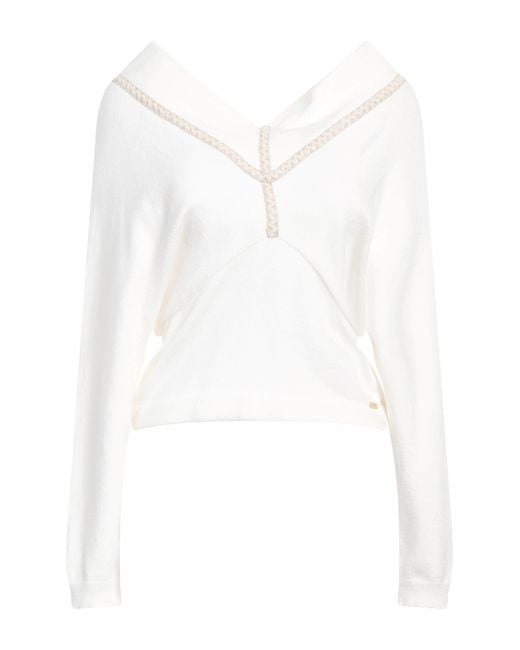 PHO® Firenze White Sweater Viscose, Polyester, Polyamide