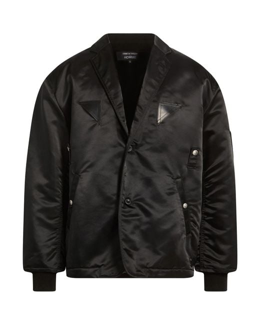 Comme des Garçons Black Jacket Nylon, Cotton, Acrylic, Wool, Cow Leather for men