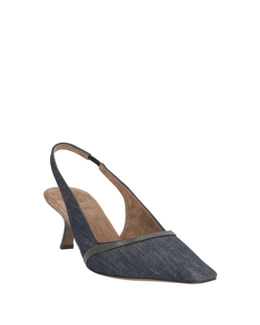 Brunello Cucinelli Metallic Pumps Textile Fibers