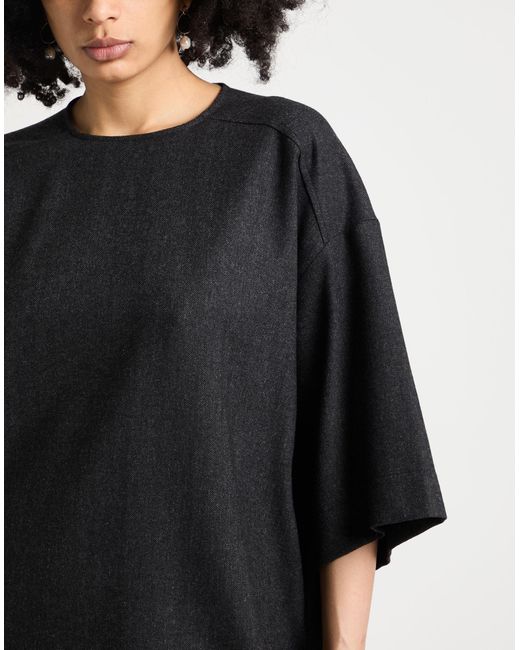 8pm Black Charcoal Mini Dress Wool, Polyester, Viscose