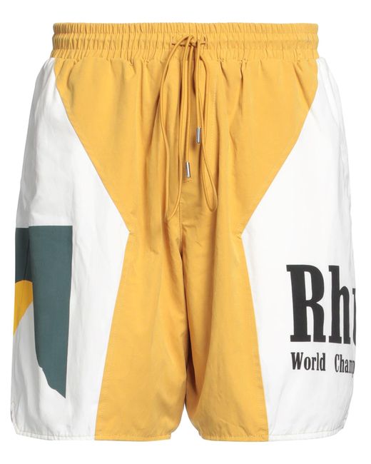 Rhude Yellow Shorts & Bermuda Shorts for men