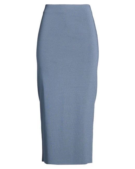 Fabiana Filippi Blue Midi Skirt Viscose, Polyester