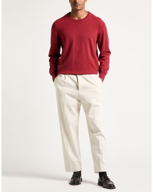 Brunello Cucinelli Red Sweater Cashmere for men