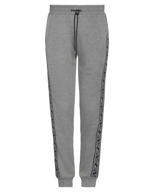 Roberto Cavalli Gray Pants Cotton, Polyester for men