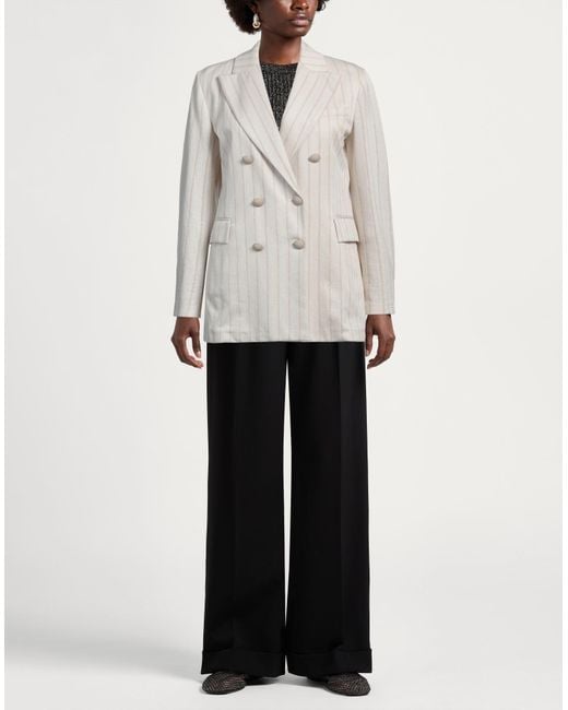 Circolo 1901 Gray Blazer Linen, Cotton