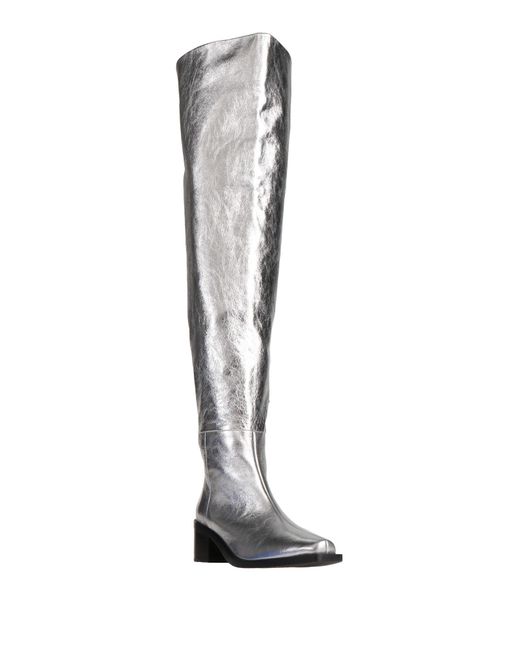 Stuart Weitzman White Boot Leather