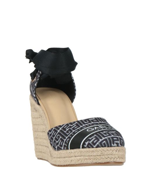 Gaelle Paris Black Espadrilles Textile Fibers