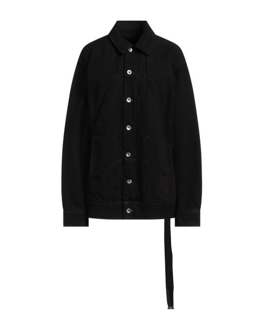 Rick Owens Black Denim Outerwear
