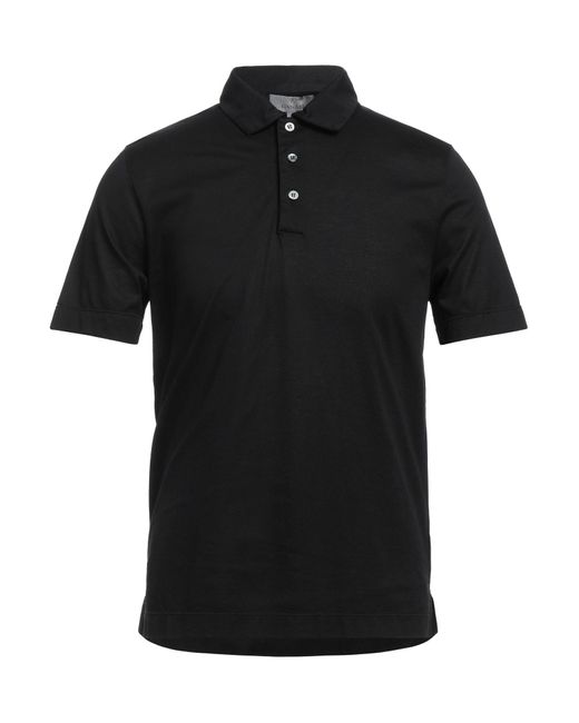 Canali Black Polo Shirt for men