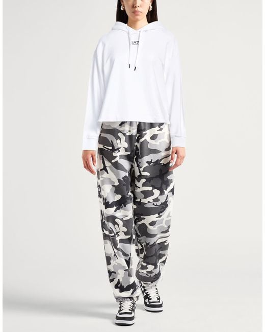 EA7 White Sweatshirt Cotton, Elastane