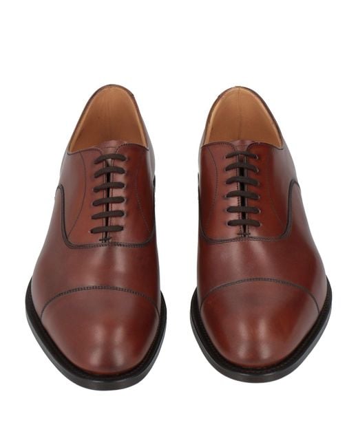 Church's Brown Tan Lace-Up Shoes Leather for men