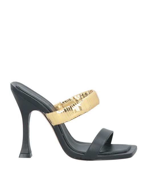 SCHUTZ SHOES Metallic Sandals Leather
