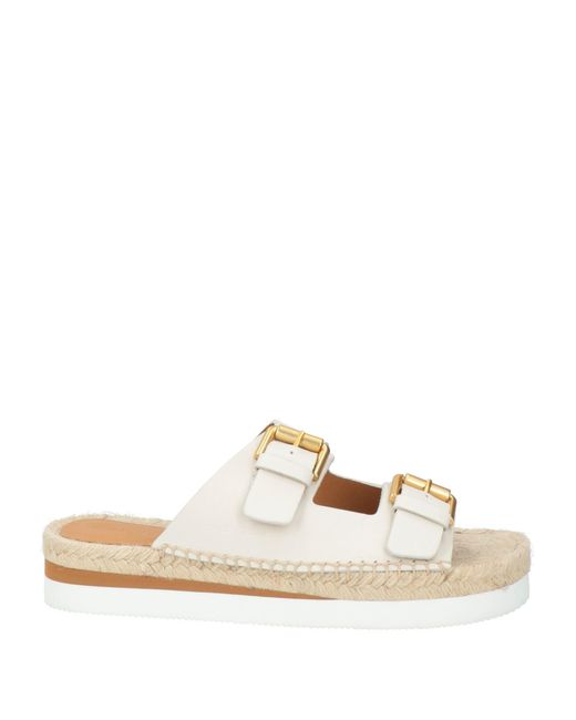 See By Chloé White Ivory Espadrilles Calfskin