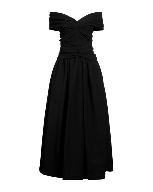 Preen By Thornton Bregazzi Black Midi Dress
