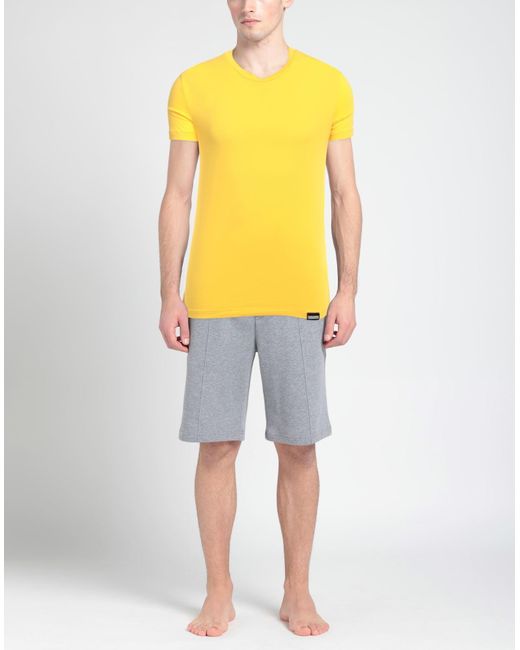 DSquared² Yellow Undershirt for men