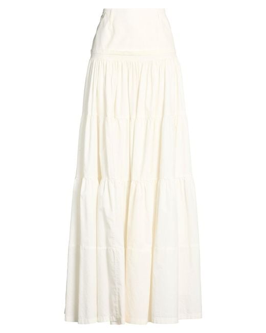 MM6 by Maison Margiela White Maxi Skirt Cotton