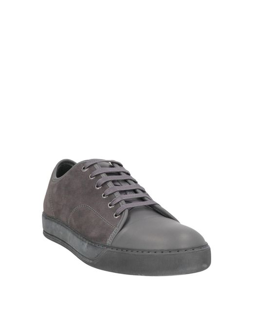 Lanvin Gray Charcoal Sneakers Calfskin for men