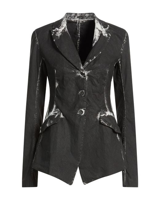 Masnada Black Blazer Linen, Viscose, Elastane