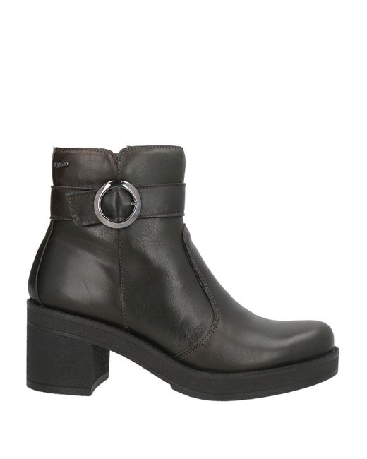 Igi&co Black Ankle Boots Goat Skin