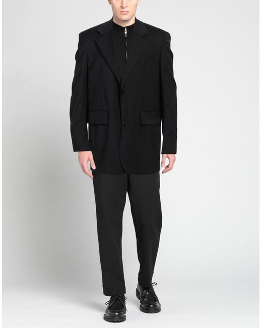 Amaranto Black Blazer for men