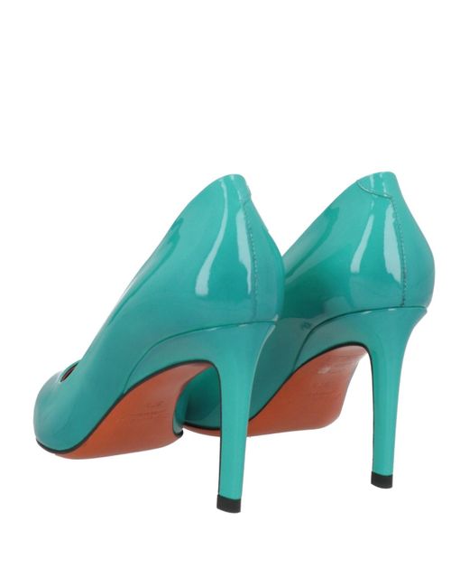 Santoni Green Pumps Leather