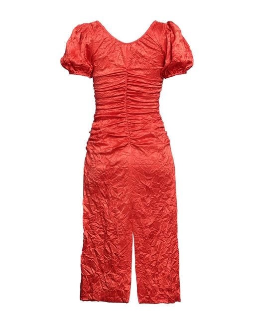 Ganni Red Midi-Kleid