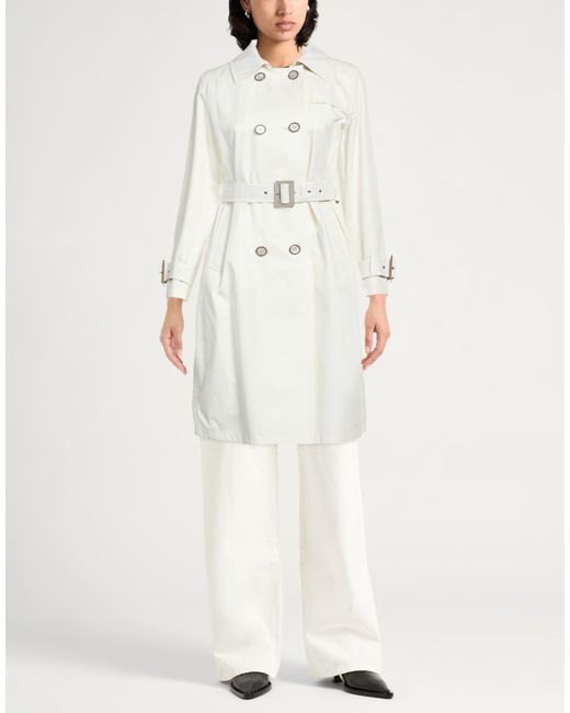 Herno White Overcoats & Trench Coats
