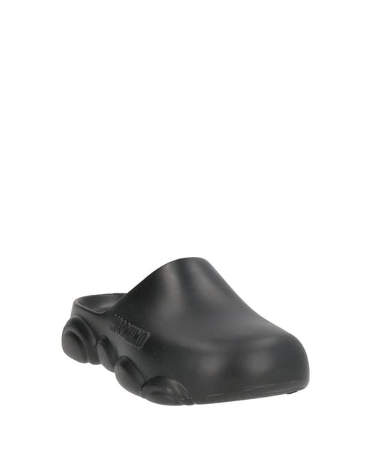 Moschino Gray Mules & Clogs