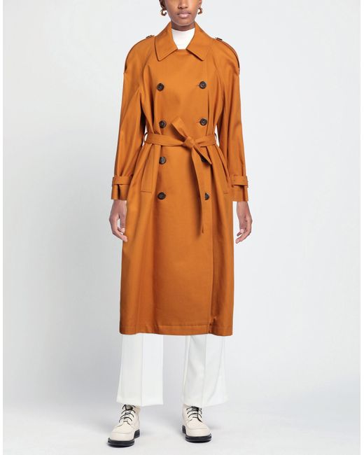 Rodebjer Orange Overcoat & Trench Coat