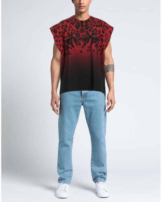Dolce & Gabbana Red Sweatshirt for men