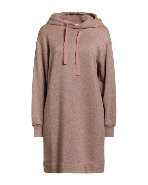 Deha Brown Light Mini Dress Polyester, Viscose, Polyamide