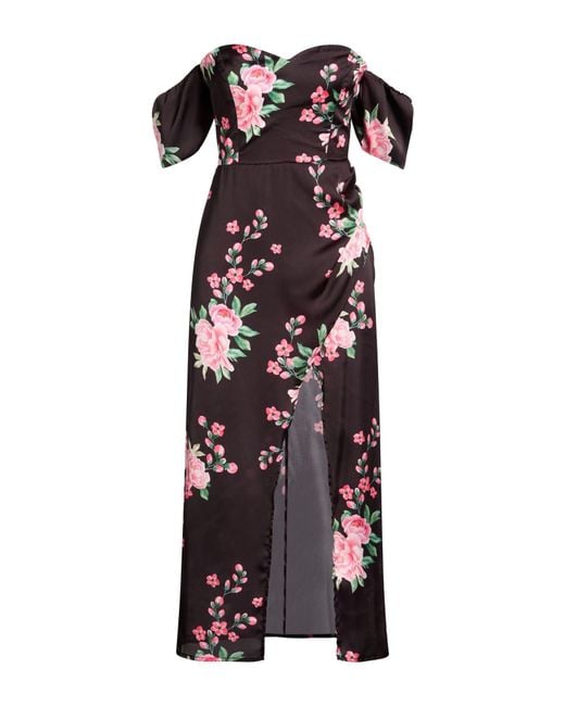 Mar De Margaritas Black Maxi Dress Polyester