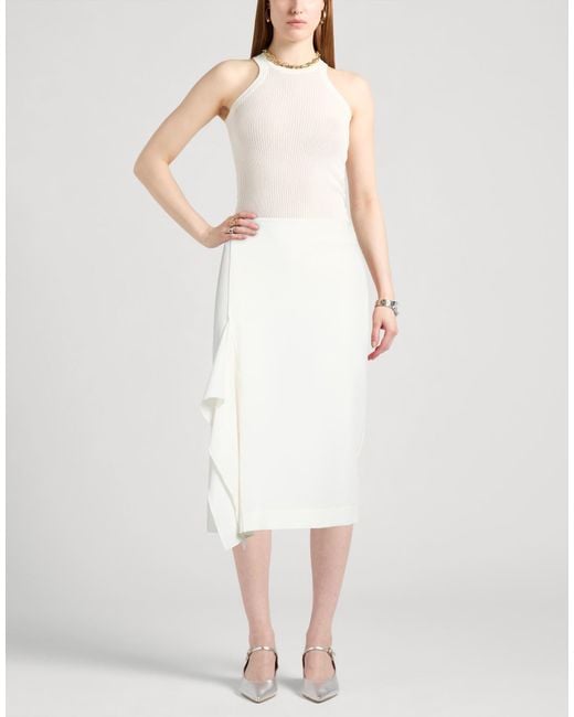 High White Midi Skirt