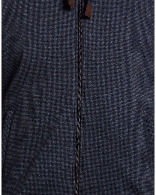 Fedeli Blue Jacket Wool, Cotton for men