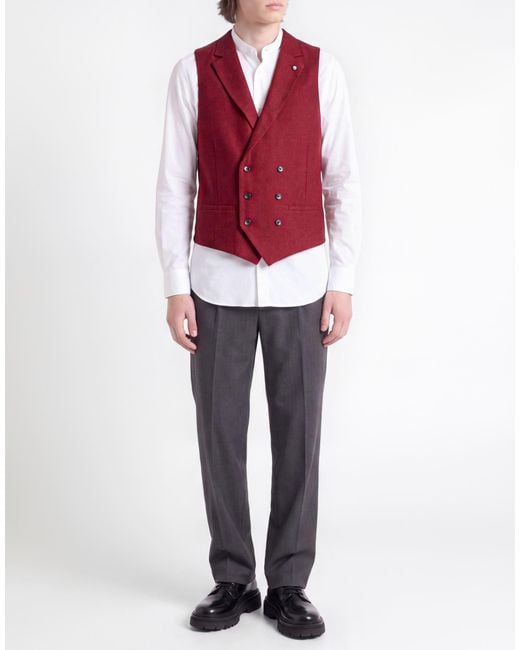 L.b.m. 1911 Red Waistcoat for men
