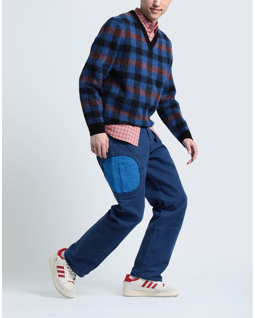 COS Karierter Pullover Mit V-ausschnitt in Blue für Herren