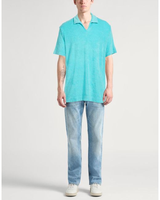 Fedeli Blue Polo Shirt for men