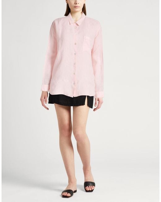 120% Lino Pink Shirt