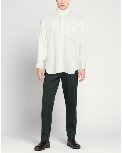 Tom Ford White Ivory Shirt Silk for men